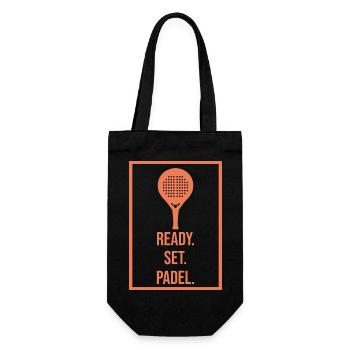 Déclaration sportive du joueur de tennis de raquette Padel - Sac à bouteille - noir - Devant