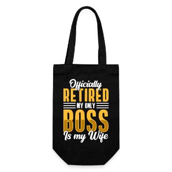 Pensioner Grandpa Pension Retirement - Gift Bag for Bottles - black - Front