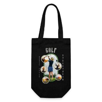 Golf Golfing Golfer Sport Hobby Club Vintage - Gift Bag for Bottles - black - Front