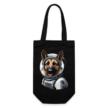 German Shepherd Astronaut - Gift Bag for Bottles - black - Front