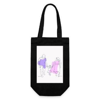 L’amour en famille ensemble - Sac à bouteille - noir - Devant