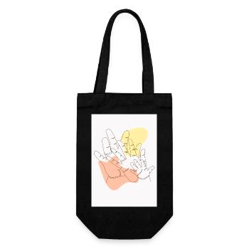 Familie Neugeborene Baby - Geschenkbeutel für Flaschen - Schwarz - Vorne