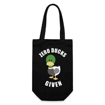 Zero Ducks Given Ente - Geschenkbeutel für Flaschen - Schwarz - Vorne