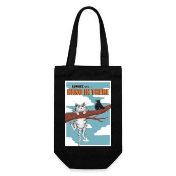 Bungee Hang In There - Gift Bag for Bottles - black - Front