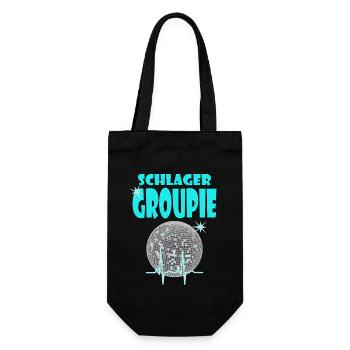 SCHLAGERGROUPIE türkis - Geschenkbeutel für Flaschen - Schwarz - Vorne