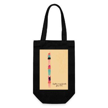 Together is my favorite place to be - Gift Bag for Bottles - black - Front
