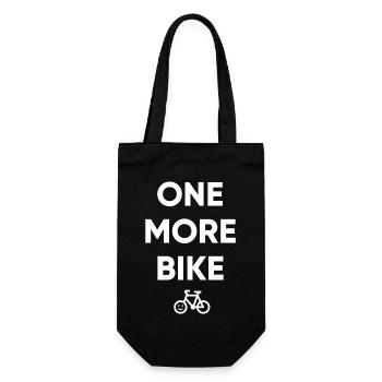 HappyBike - One More Bike - whihe - Geschenkbeutel für Flaschen - Schwarz - Vorne