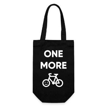 HappyBike - One More Bike - white - Geschenkbeutel für Flaschen - Schwarz - Vorne