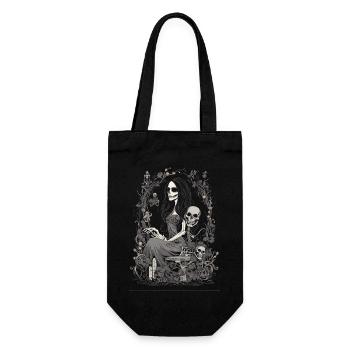 Belle, femme squelette d’horreur de conte de fées - Sac à bouteille - noir - Devant