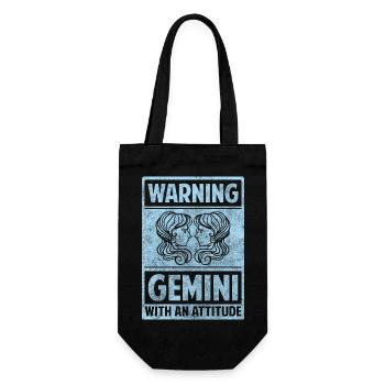 Zodiac Horoscope May Ascendant - Gift Bag for Bottles - black - Front