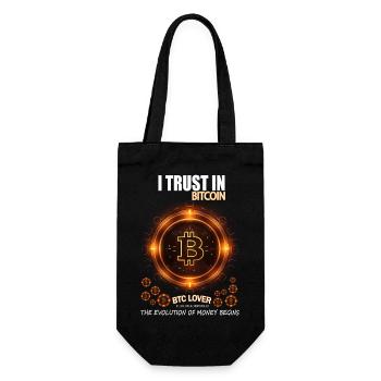ICH VERTRAUE AUF BITCOIN BTC EVOLUTION DES GELDES - Geschenkbeutel für Flaschen - Schwarz - Vorne