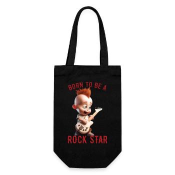 Born To Be A Rock Star 1 - Gift Bag for Bottles - black - Front