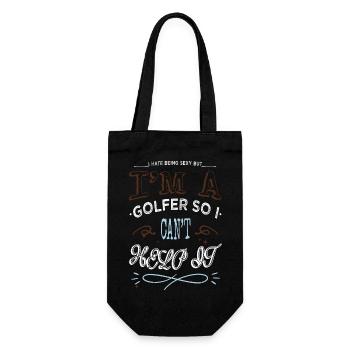 present gift idea golfclock golfing funnygolfgift - Gift Bag for Bottles - black - Front
