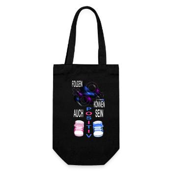 Consequences can also be positive - Gift Bag for Bottles - black - Front