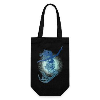 Belle sirène aux couleurs froides - Sac à bouteille - noir - Devant