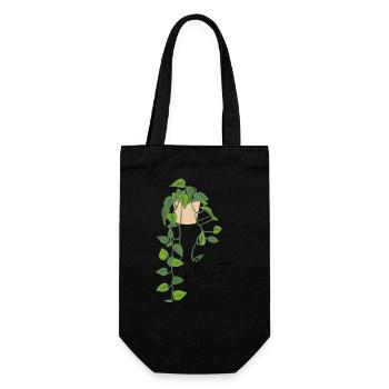 planty of love - Gift Bag for Bottles - black - Front
