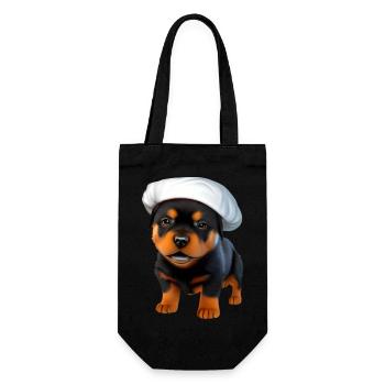 Rottweiler Restaurateur Dog Puppy Dogs Cooking Dog - Gift Bag for Bottles - black - Front