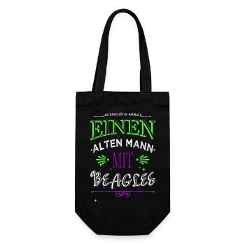 geburtstagsgeschenkidee geburtstagsgeschenk welpe - Geschenkbeutel für Flaschen - Schwarz - Vorne