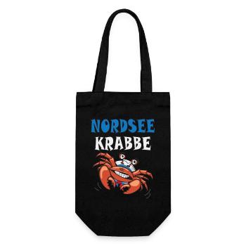 Nordseekrabbe - Geschenkbeutel für Flaschen - Schwarz - Vorne