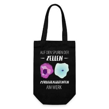 Zytologie und Zellen - Geschenkbeutel für Flaschen - Schwarz - Vorne