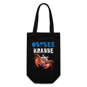 Ostseekrabbe - Geschenkbeutel für Flaschen - Schwarz - Vorne