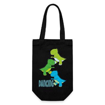 Dinos Dancing - Gift Bag for Bottles - black - Front