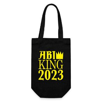 Abi king - Lustige Sprüche - Geschenkbeutel für Flaschen - Schwarz - Vorne