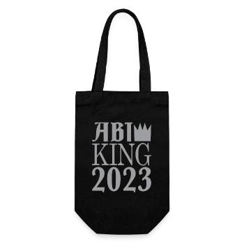 Abi king 2023 - Abi Geschenk - Geschenkbeutel für Flaschen - Schwarz - Vorne