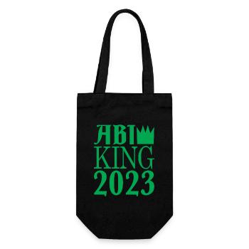 Abi king - Geschenkbeutel für Flaschen - Schwarz - Vorne