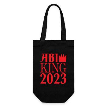 Abi king Abi Spruch - Geschenkbeutel für Flaschen - Schwarz - Vorne