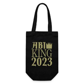 Abi king 2023 - Geschenkbeutel für Flaschen - Schwarz - Vorne