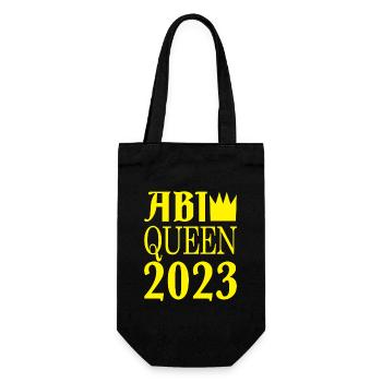Abi queen 2023 Spruch - Geschenkbeutel für Flaschen - Schwarz - Vorne
