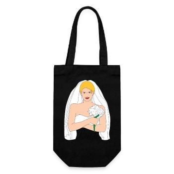 bride blond 1 - Geschenkbeutel für Flaschen - Schwarz - Vorne