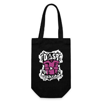 Grafitti - Design - Geschenkbeutel für Flaschen - Schwarz - Vorne