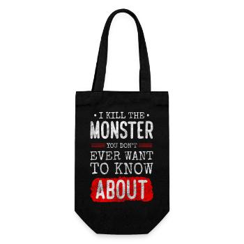 Horreur effrayante drôle - Sac à bouteille - noir - Devant