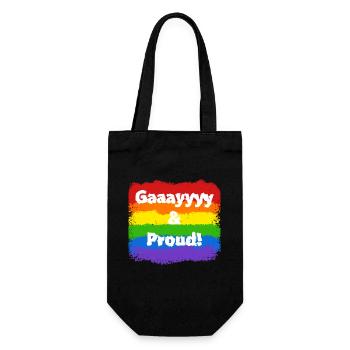 Schwul und stolz, LGBTQ-Stolz - Geschenkbeutel für Flaschen - Schwarz - Vorne