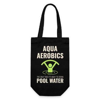 Wassergymnastik Wassergymnastik Aquafitness Aqua Exercise - Geschenkbeutel für Flaschen - Schwarz - Vorne