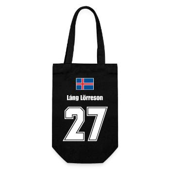 Island Trikot Nr.27 - Geschenkbeutel für Flaschen - Schwarz - Vorne