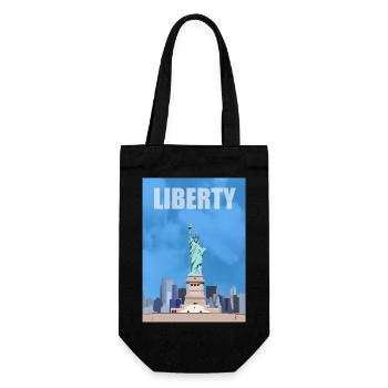 statue de la liberté - Sac à bouteille - noir - Devant