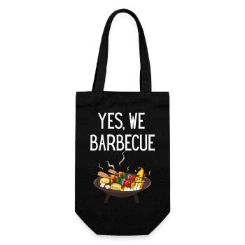 Yes we barbecue! Unique original style - Gift Bag for Bottles - black - Front
