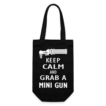 RESTEZ CALME ET PRENEZ UN MINIGUN - Sac à bouteille - noir - Devant