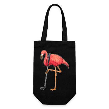 Flamant rose au golf avec le t-shirt du club de golf - Sac à bouteille - noir - Devant