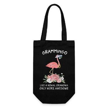 Flamingo Awesome Grammingo - Gift Bag for Bottles - black - Front
