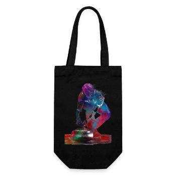 Curling sport art #curling - Gift Bag for Bottles - black - Front