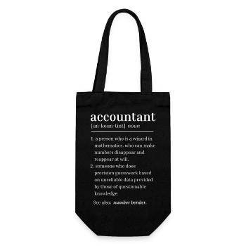 accountant - Gift Bag for Bottles - black - Front