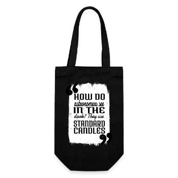 Jokes Conspiracy Birthday Gift Astronomy Tshirt - Gift Bag for Bottles - black - Front