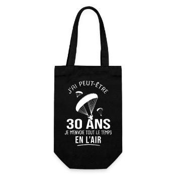30 ans parapente humour anniversaire parapentistes - Sac à bouteille - noir - Devant