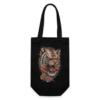 tiger japanese tattoo - Gift Bag for Bottles - black - Front