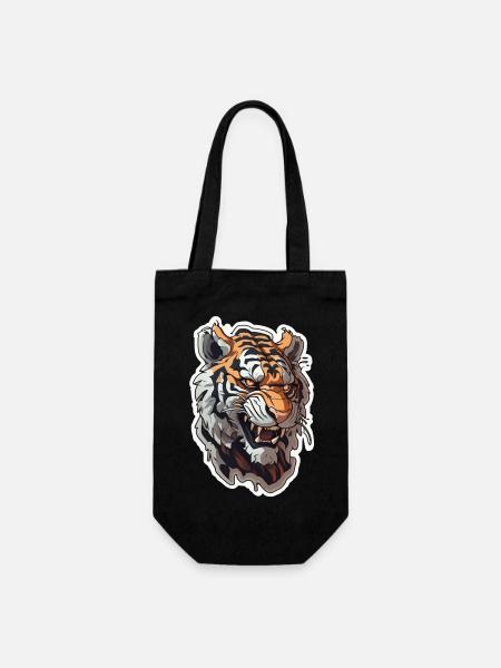 Tiger manga Japanese style - Gift Bag for Bottles - black