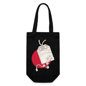 Art of Japan - Japanese Art - Gift Bag for Bottles - black - Front